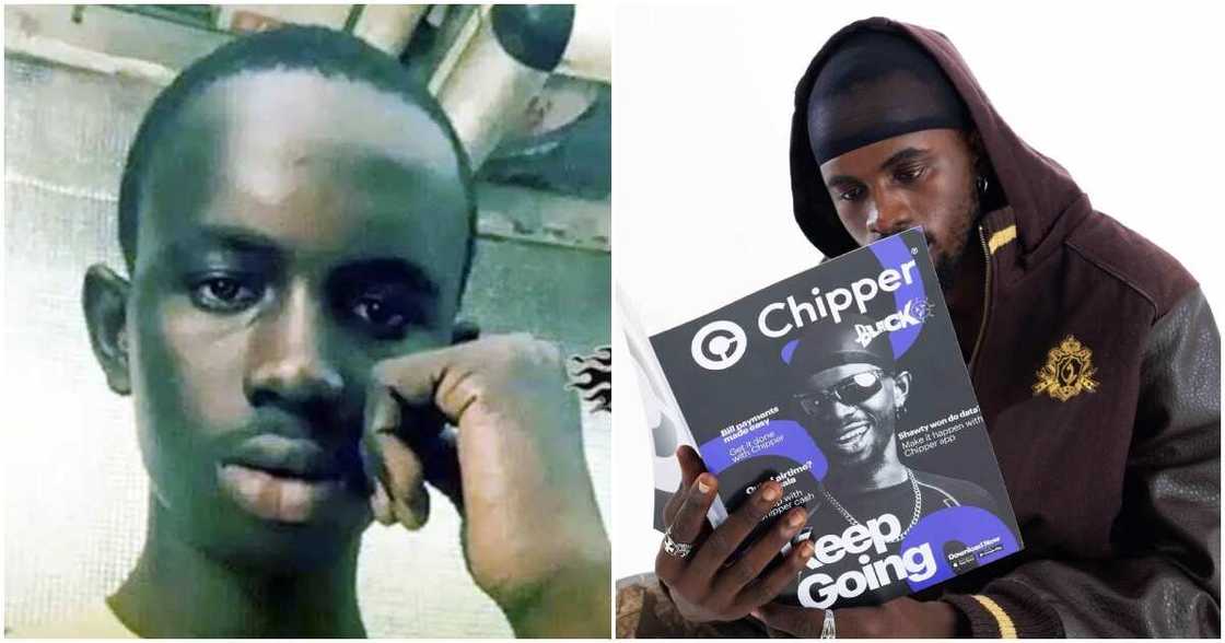 Young and old photos of Black Sherif Young and old photos of Black Sherif