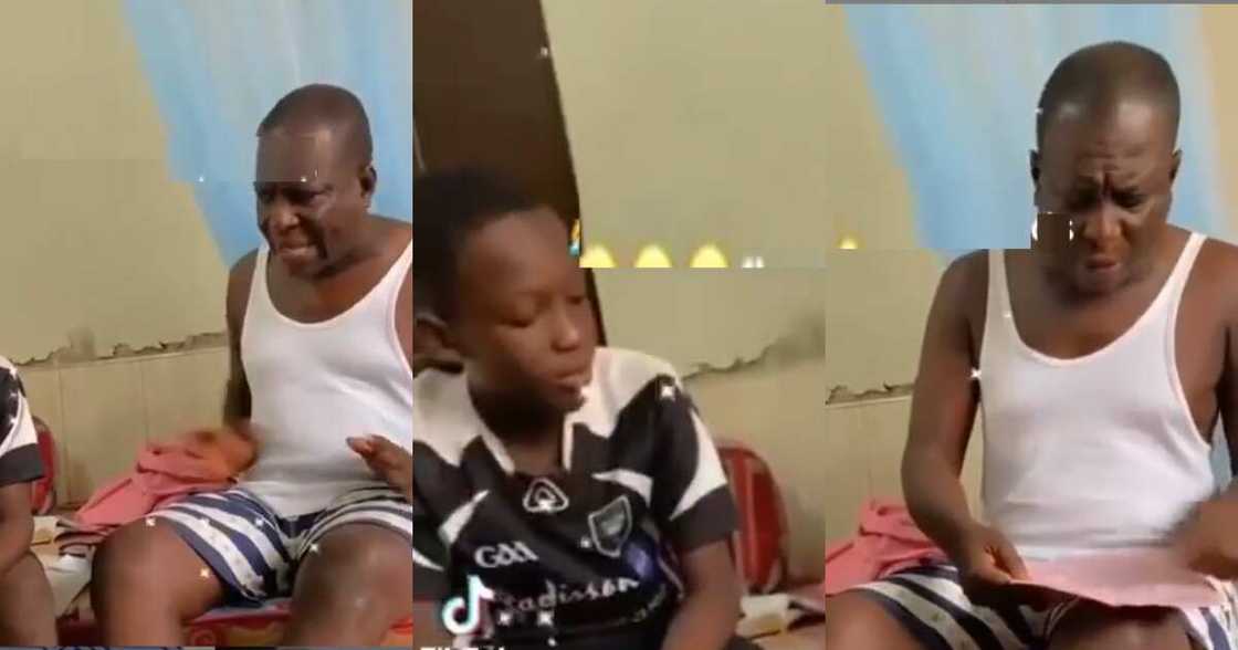 Primary student changes terminal report to deceive dad for reward; video pops up Primary student changes terminal report to deceive dad for reward; video pops up