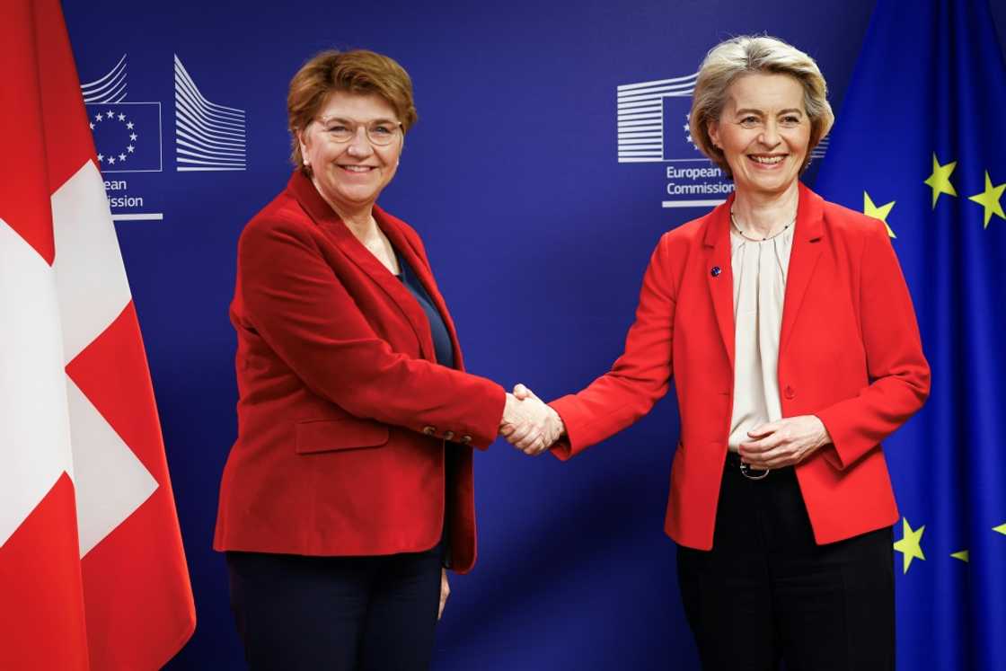 EU chief Ursula von der Leyen and Swiss President Viola Amherd revived negotiations that were broken off by Switzerland in 2021 EU chief Ursula von der Leyen and Swiss President Viola Amherd revived negotiations that were broken off by Switzerland in 2021