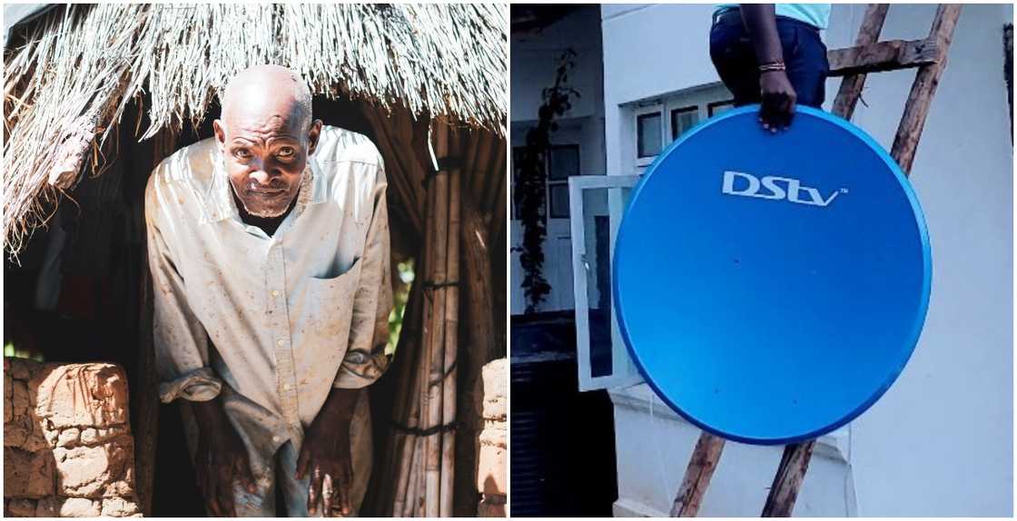 Photo of poor dad and DSTV Photo of poor dad and DSTV