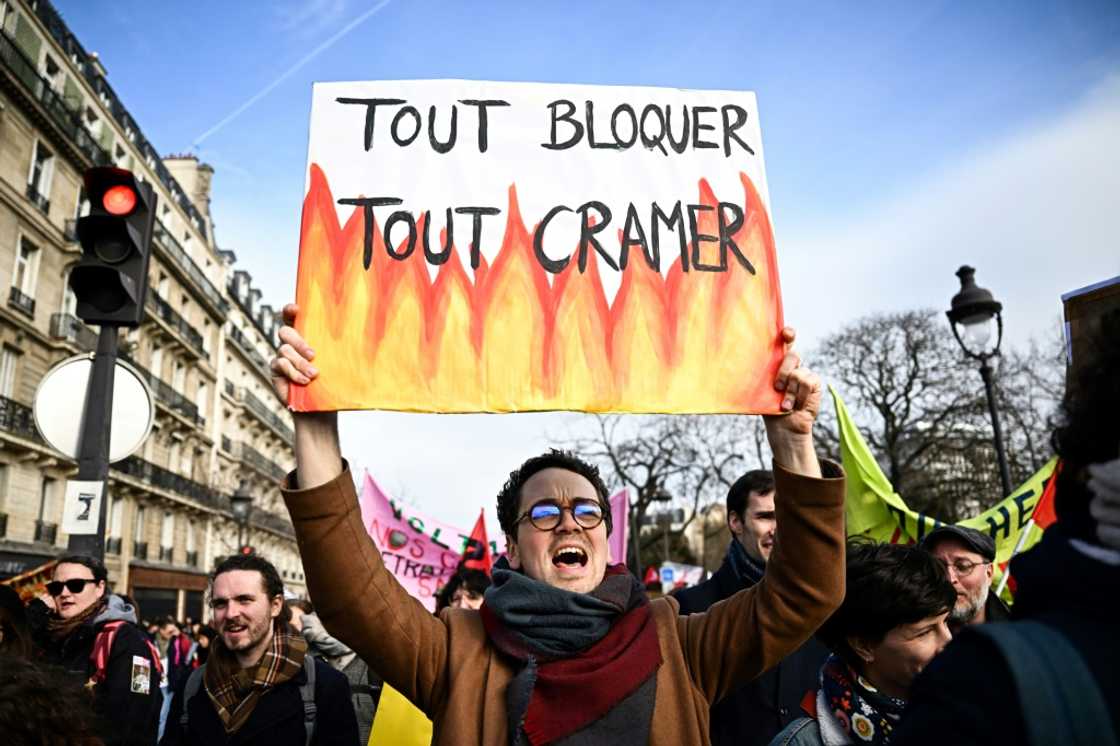 'Block everything, burn everything': a protester during the rallies on February 16 'Block everything, burn everything': a protester during the rallies on February 16