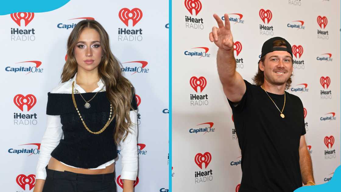 Tate McRae at KIIS FM's iHeartRadio Jingle Ball 2024 (left). Morgan Wallen at the 2022 iHeartRadio Music Festival (right). Tate McRae at KIIS FM's iHeartRadio Jingle Ball 2024 (left). Morgan Wallen at the 2022 iHeartRadio Music Festival (right).