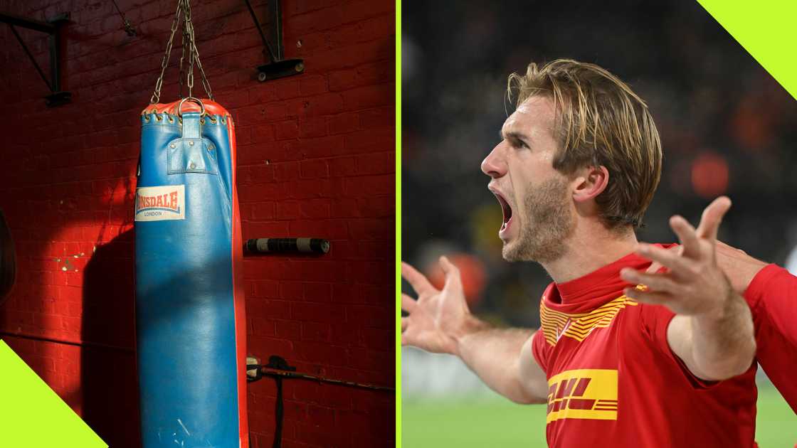 FC Nordsjaelland winger Benjamin Nygren tried his hands at boxing during his side's visit to Bronx Boxing Club gym in Ghana. FC Nordsjaelland winger Benjamin Nygren tried his hands at boxing during his side's visit to Bronx Boxing Club gym in Ghana.