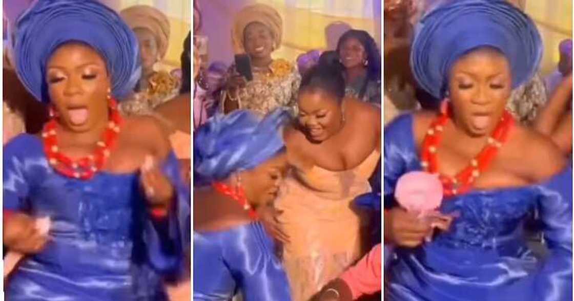 Bride dances with so much energy on wedding day