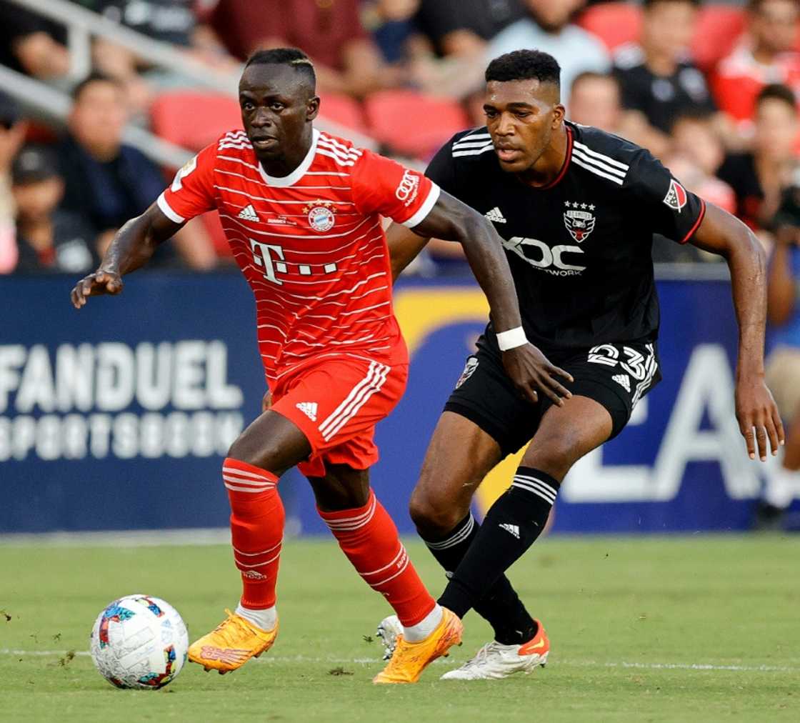 Sadio Mane playing for Bayern Munich in a pre-season friendly against DC United Sadio Mane playing for Bayern Munich in a pre-season friendly against DC United