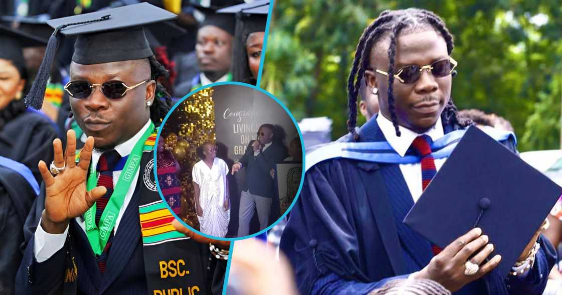 Stonebwoy graduates with second class upper