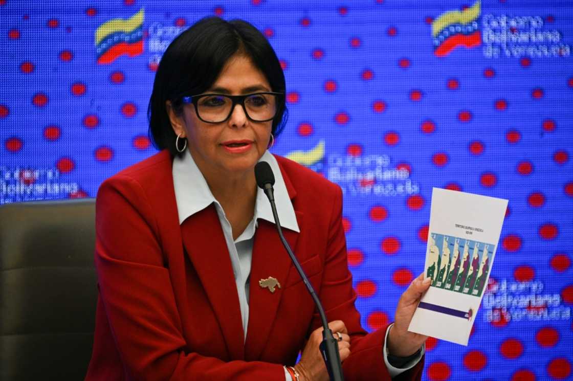 Venezuelan Vice President Delcy Rodriguez said Guyana's petition to the ICJ 'if it weren't so tragic, would be laughable' Venezuelan Vice President Delcy Rodriguez said Guyana's petition to the ICJ 'if it weren't so tragic, would be laughable'