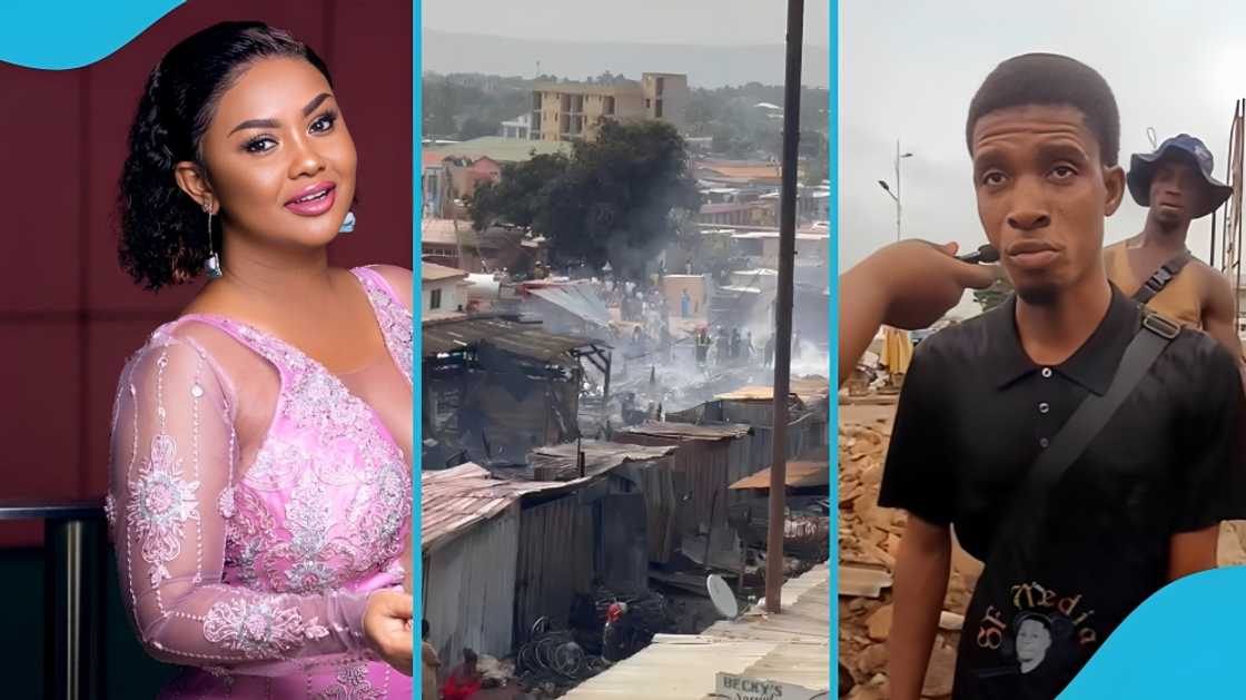 Madina Redco, Fire Outbreak, Nana Ama McBrown, House, Fire Desroys Makeshift structure.
Image source: Nana Ama McBrown Madina Redco, Fire Outbreak, Nana Ama McBrown, House, Fire Desroys Makeshift structure.
Image source: Nana Ama McBrown