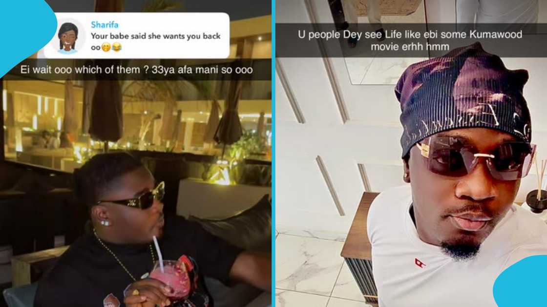 Asantewaa AMG Armani reunion, AMG Armani Snapchat response, relationship rumors Ghana, Asantewaa comments on reconciliation, Ghanaian musician news, AMG Armani cryptic posts