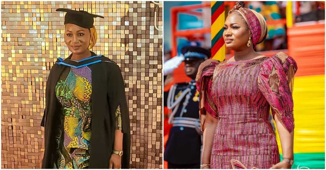 Photo of Ghana's first lady Samira Bawumia after her law graduation Photo of Ghana's first lady Samira Bawumia after her law graduation