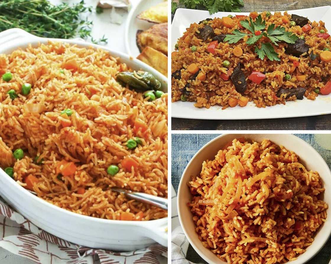 Traditional jollof rice Ghana recipe