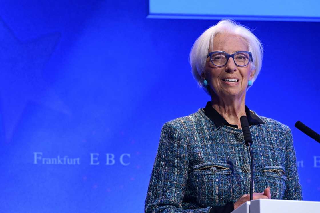 ECB chief Christine Lagarde said Europe's export-led growth model was under strain ECB chief Christine Lagarde said Europe's export-led growth model was under strain