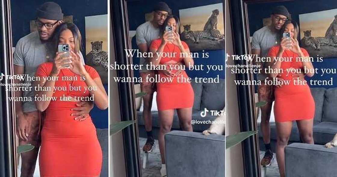 Lady asks short lover to stand on a stool Lady asks short lover to stand on a stool