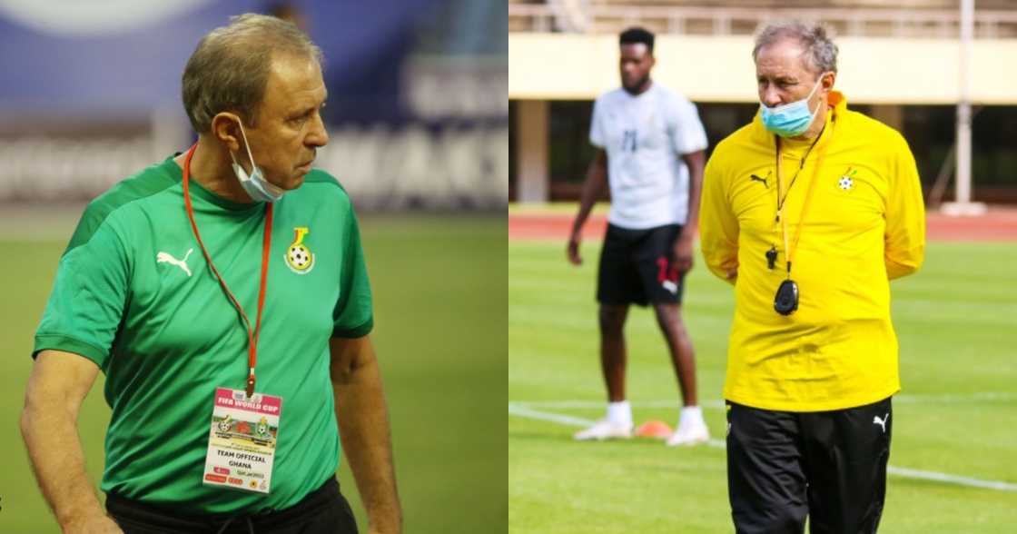 Milovan Rajevac coaching the Black Stars. SOURCE: Twitter/ @Team_GhanaMen