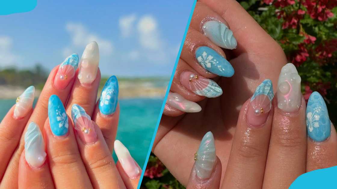 Summer Bali beach nails Summer Bali beach nails