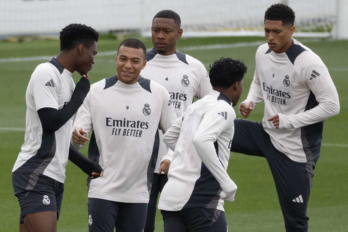 Kylian Mbappe, Jude Bellingham and co. look lively in training ahead of Real Madrid vs Arsenal UCL clash on April 16, 2025 Kylian Mbappe, Jude Bellingham and co. look lively in training ahead of Real Madrid vs Arsenal UCL clash on April 16, 2025