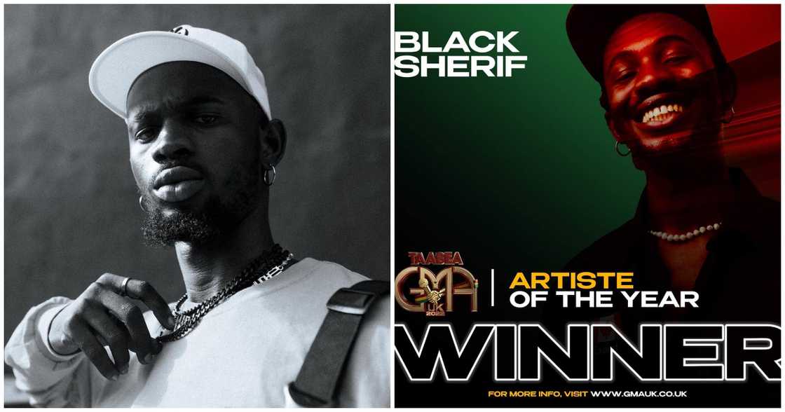 Black Sherif Wins Artist Of The Year And 2 Other Awards At Ghana Music Awards UK; Fans Congratulate Him