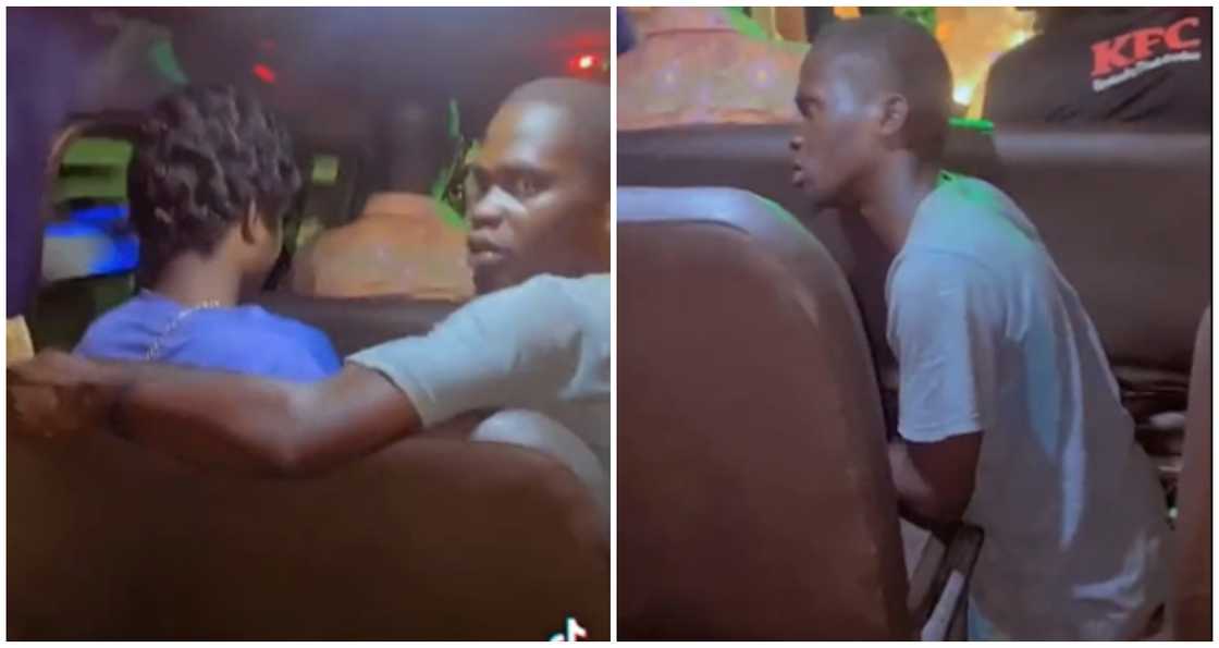 Ghanaian 'trotro' mate sparks reactions as video captures him kneeling and begging for a passenger's contact Ghanaian 'trotro' mate sparks reactions as video captures him kneeling and begging for a passenger's contact