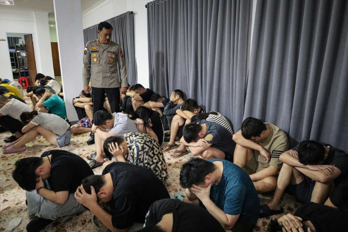 A group of Chinese nationals were arrested in Indonesia during a police raid on suspicion of running an online love scam syndicate that ensnared hundreds of victims in China