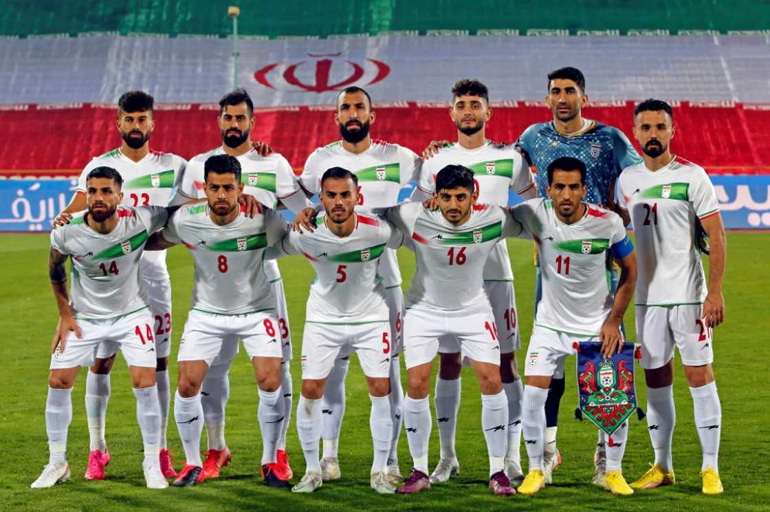 Iran's national team poses ahead of a friendly football match against Nicaragua at the Azadi stadium in Tehran Iran's national team poses ahead of a friendly football match against Nicaragua at the Azadi stadium in Tehran