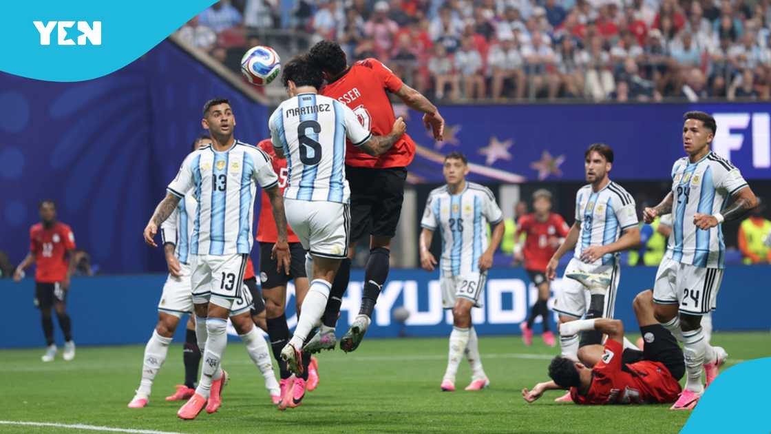 Argentina comeback, Egypt World Cup exit, FIFA World Cup 2026, Messi penalty miss, Egypt football prize money, Round of 16 highlights, Mostafa Shobeir saves, Cristian Romero goal, Enzo Fernández match winner, Hossam Hassan FIFA accusations.