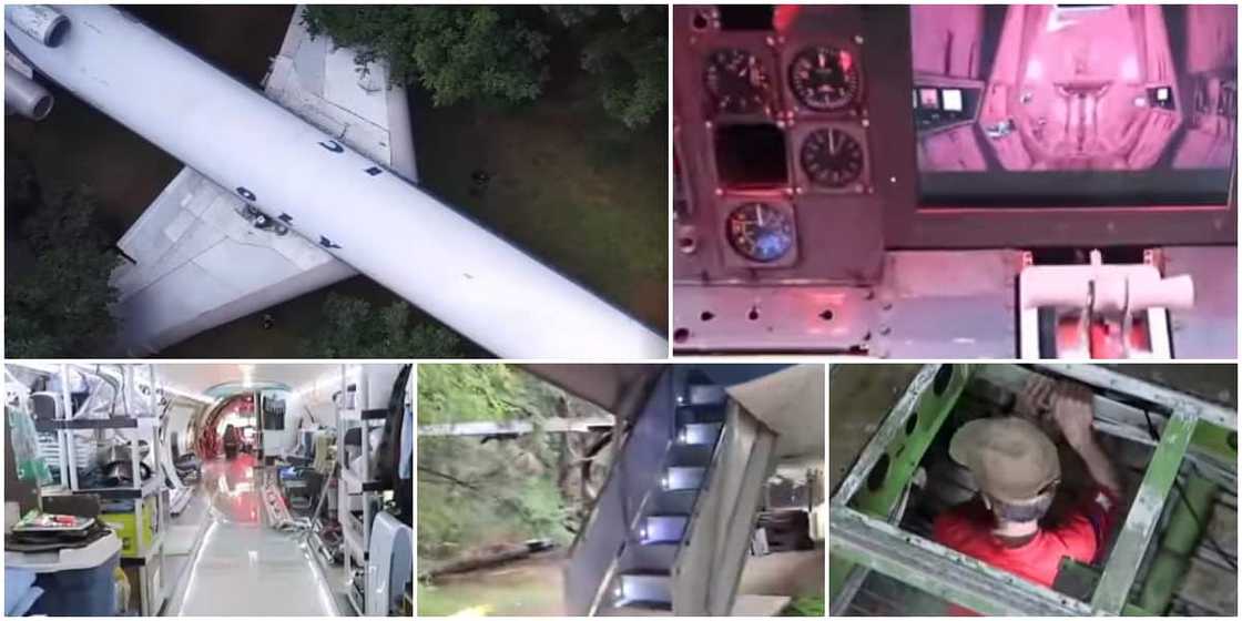 Man acquires old aeroplane for N41m, transforms it into his house, video of its interior sparks reactions Man acquires old aeroplane for N41m, transforms it into his house, video of its interior sparks reactions