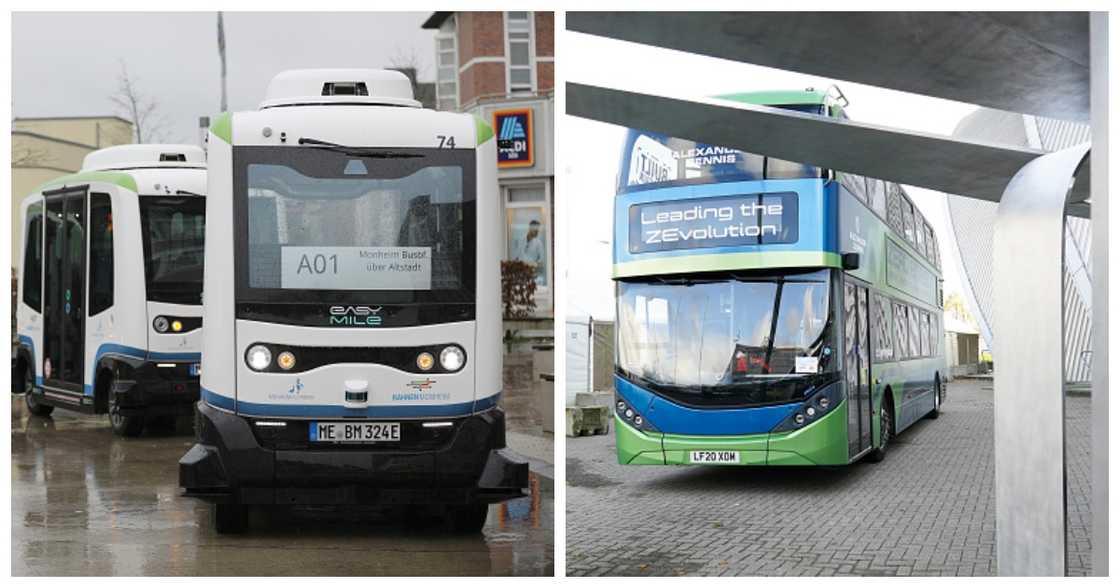 Gas powered bus and electric vehicle