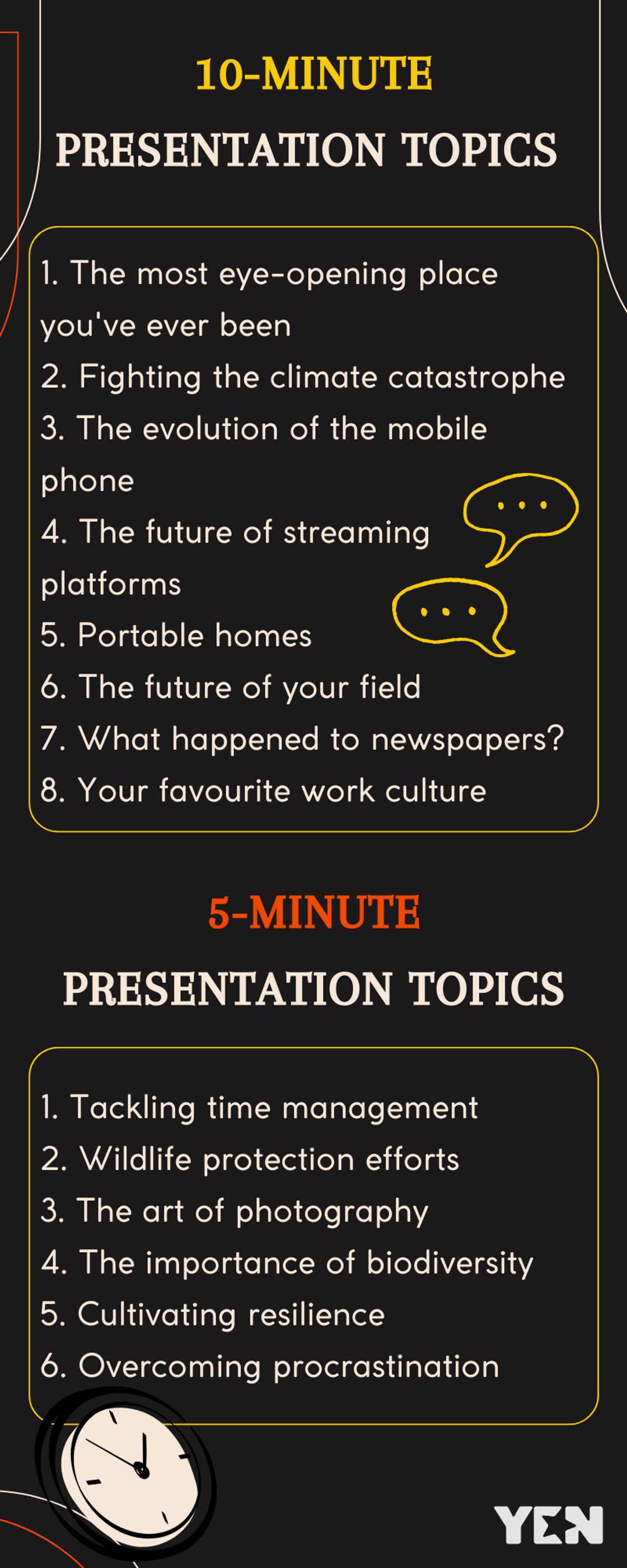 Presentation topics and ideas that will make anyone listen to you