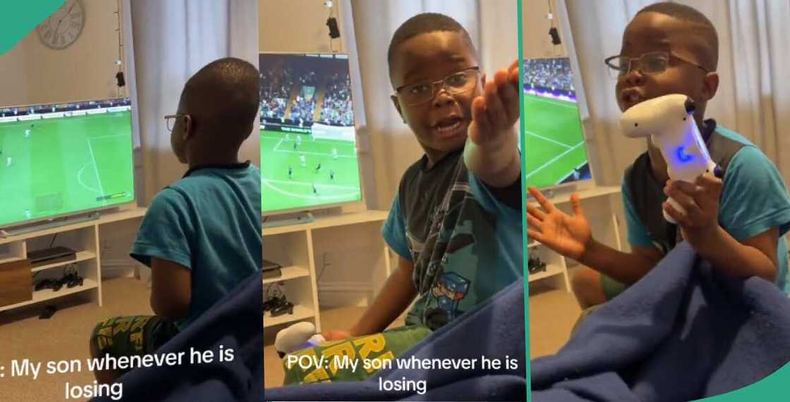 Video shows boy crying because his mum laughed at him for losing 11-0 in FIFA video game Video shows boy crying because his mum laughed at him for losing 11-0 in FIFA video game