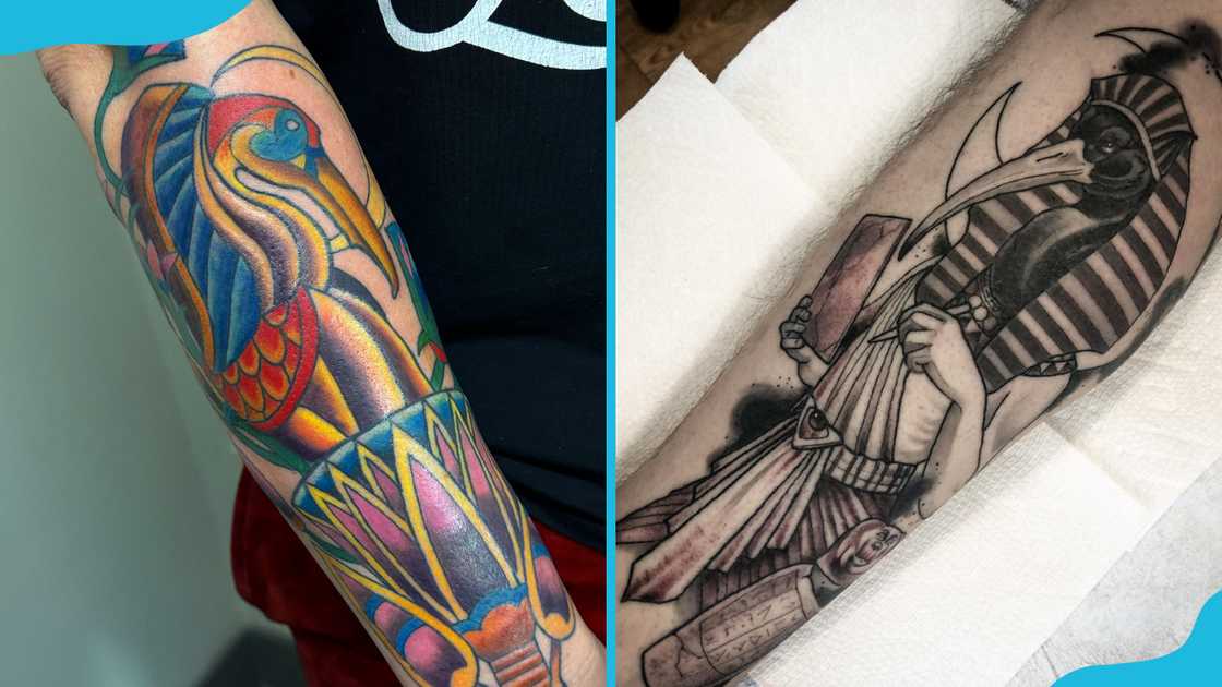 Thoth, the ancient Egyptian god of writing body art Thoth, the ancient Egyptian god of writing body art