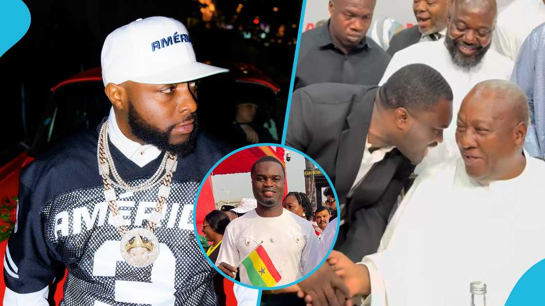 Davido, GHHyper, President John Dramani Mahama, CEO of Gaming Commission of Ghana Davido, GHHyper, President John Dramani Mahama, CEO of Gaming Commission of Ghana