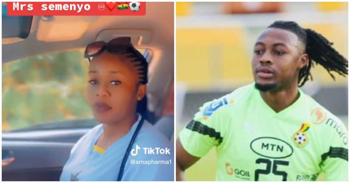 Photo of Antoine Semenyo and Ghanaian lady Photo of Antoine Semenyo and Ghanaian lady