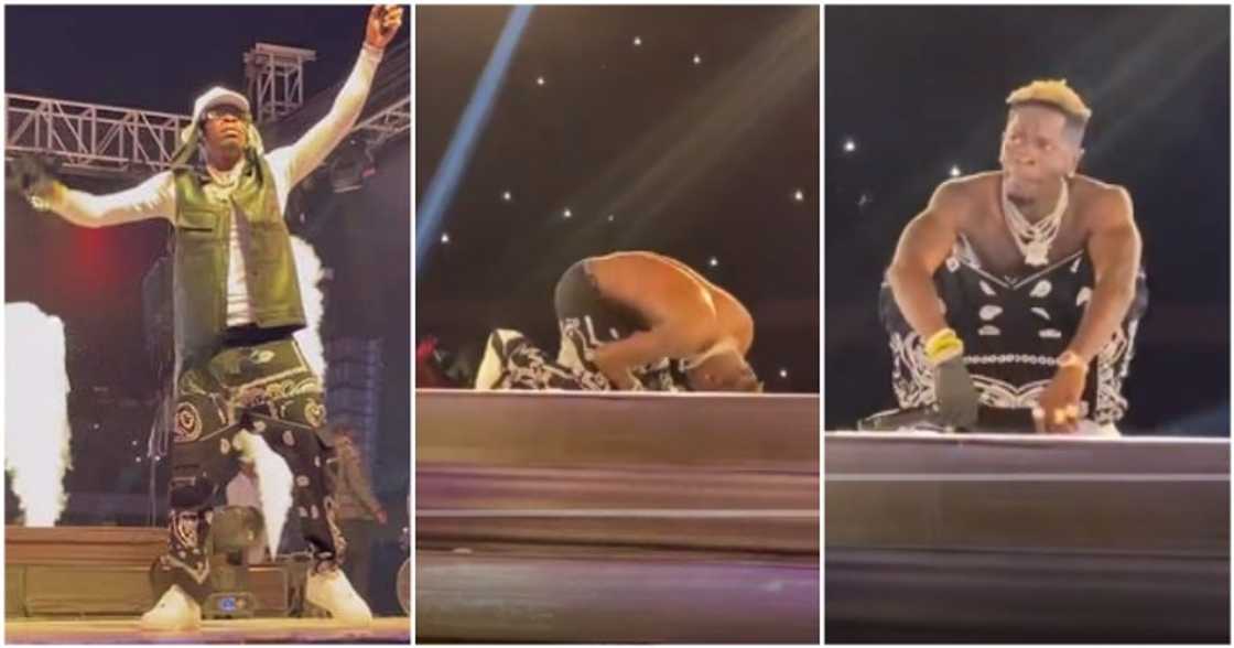 Shatta Wale breaks down in tears at his Freedom Wave Concert. Shatta Wale breaks down in tears at his Freedom Wave Concert.