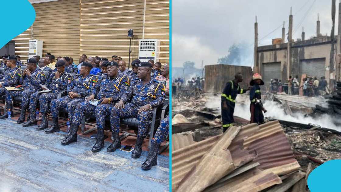Ghana Police, Ghana Fire Service, Accra Timber Market, Suspect arrested, market fire Ghana Police, Ghana Fire Service, Accra Timber Market, Suspect arrested, market fire