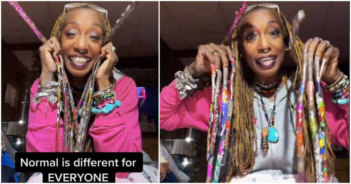 Black lady shows off her super long natural nails. Black lady shows off her super long natural nails.