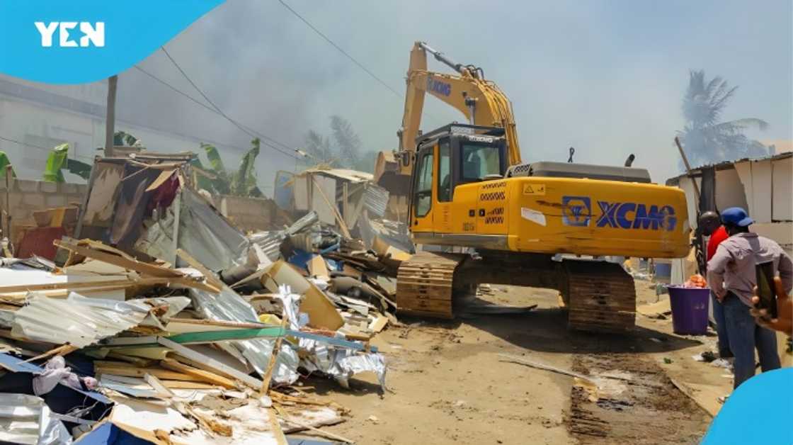 Accra Metropolitan Assembly, AMA, Achimota New Overhead, Ayalolo bus stop, Accra Mayor, Michael Kpakpo Allotey, unauthorised structures, Accra traffic congestion, Okaikwei North, public space enforcement in Accra