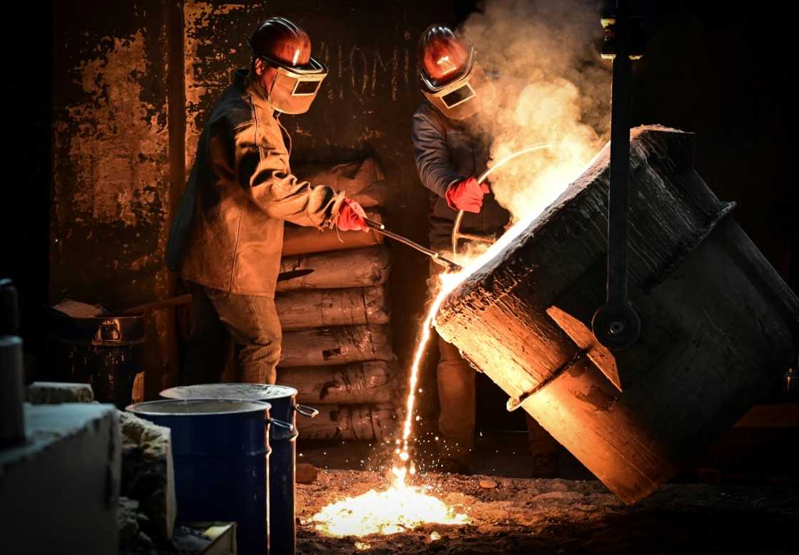 Work continues at a foundry in Berdyansk, a southern Ukrainian city occupied since the start of the conflict Work continues at a foundry in Berdyansk, a southern Ukrainian city occupied since the start of the conflict