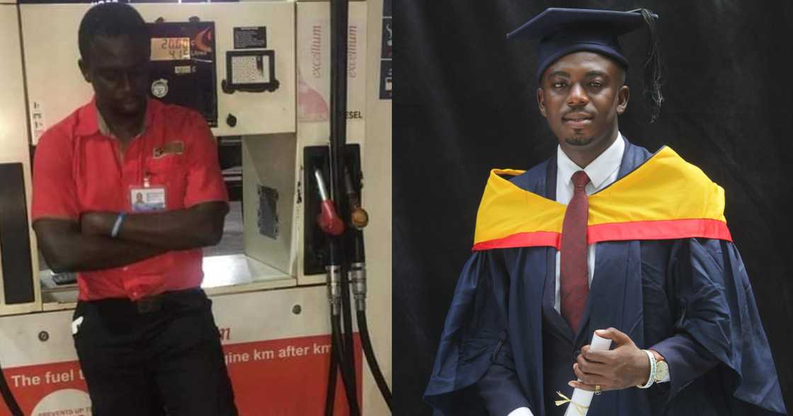 Ghanaian man narrates how he worked as a pump attendant to take himself through school Ghanaian man narrates how he worked as a pump attendant to take himself through school
