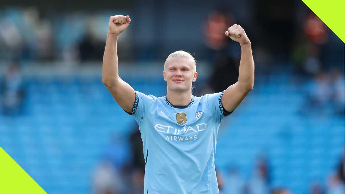 Erling Haaland scored a hat trick for Manchester City against Ipswich Town.