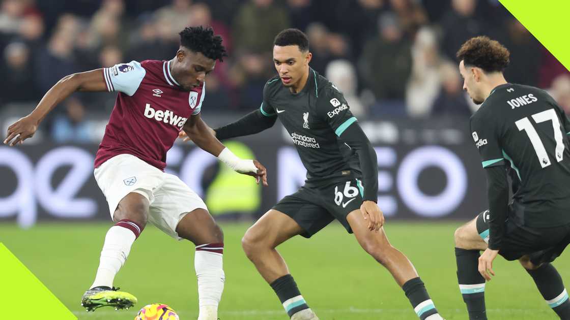 Mohammed Kudus shone despite West Ham's humiliating defeat against Liverpool. Mohammed Kudus shone despite West Ham's humiliating defeat against Liverpool.