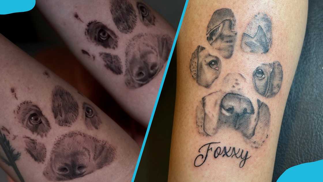 Paw print dog memorial tattoo Paw print dog memorial tattoo