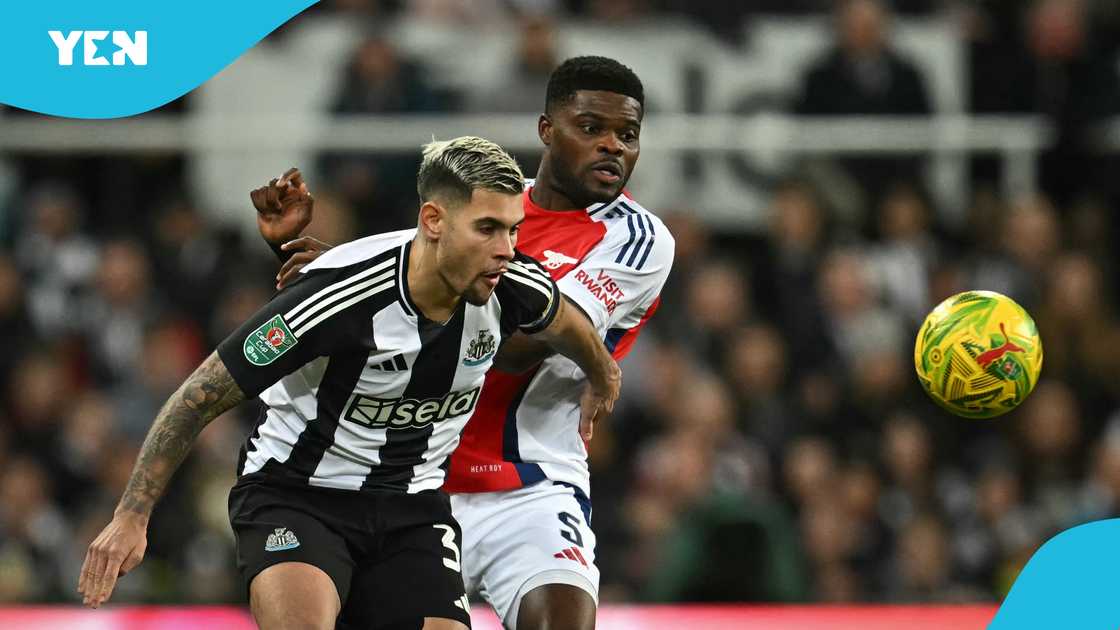 Bruno Guimaraes discloses Thomas Partey was targetted in their victory in the Carabao Cup semi final Bruno Guimaraes discloses Thomas Partey was targetted in their victory in the Carabao Cup semi final