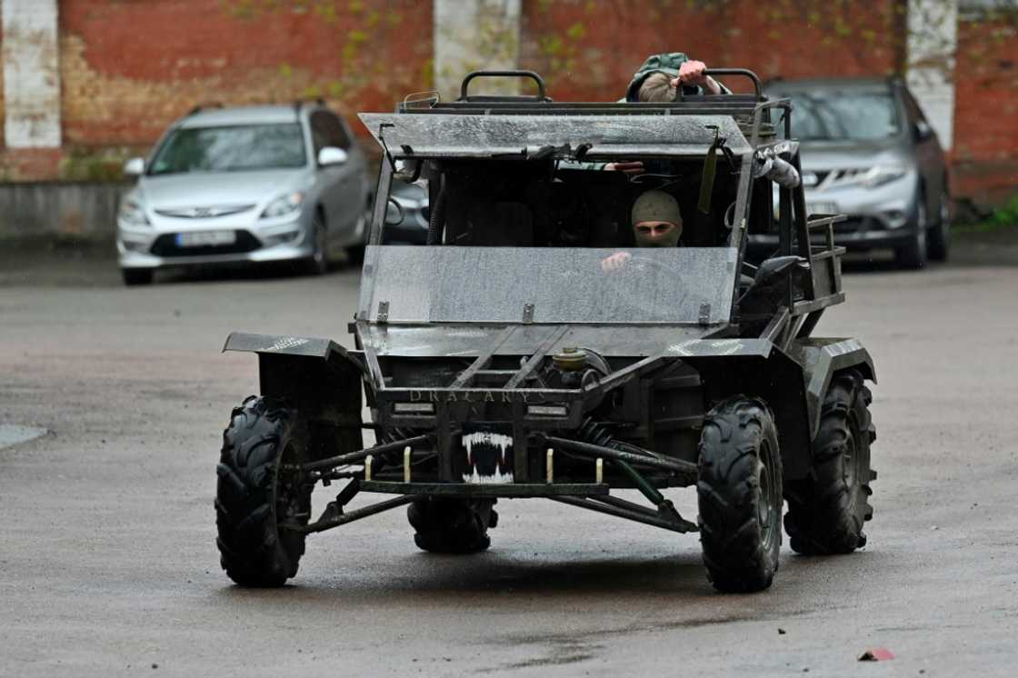 Buggies built to order are used by Ukrainian forces to carry weapons and the wounded