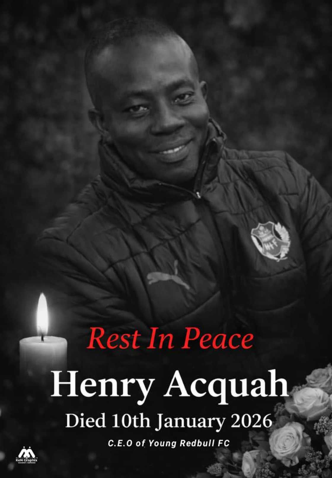 Henry Acquah, Young Redbull FC, Ghana football news, Ghana football mourning, Central Region football, Ghana football club owner, grassroots football Ghana, Ghana football tribute, Ghana football fraternity