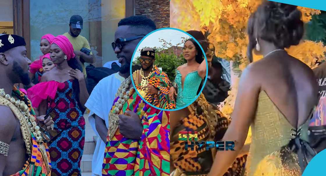 King Promise's "bride" slays in a backless gown at their wedding King Promise's "bride" slays in a backless gown at their wedding