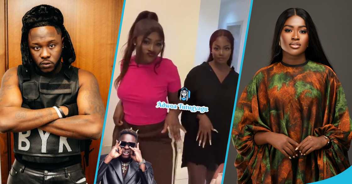 Fella Makafui and her cousin Bless and Medikal in photos Fella Makafui and her cousin Bless and Medikal in photos