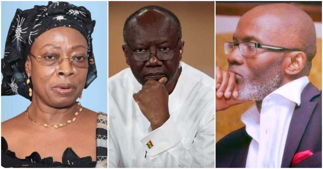 Sophia Akuffo has hit hard at both finance minister Ken Ofori-Atta and Gabby Otchere-Darko. Sophia Akuffo has hit hard at both finance minister Ken Ofori-Atta and Gabby Otchere-Darko.