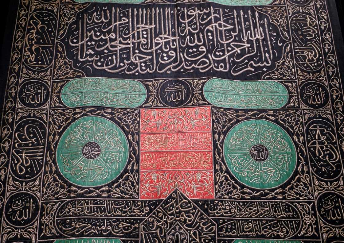 The final kiswa provided by Egypt to Saudi Arabia in 1961 is now on display at the new National Museum of Egyptian Civilisation in Cairo The final kiswa provided by Egypt to Saudi Arabia in 1961 is now on display at the new National Museum of Egyptian Civilisation in Cairo