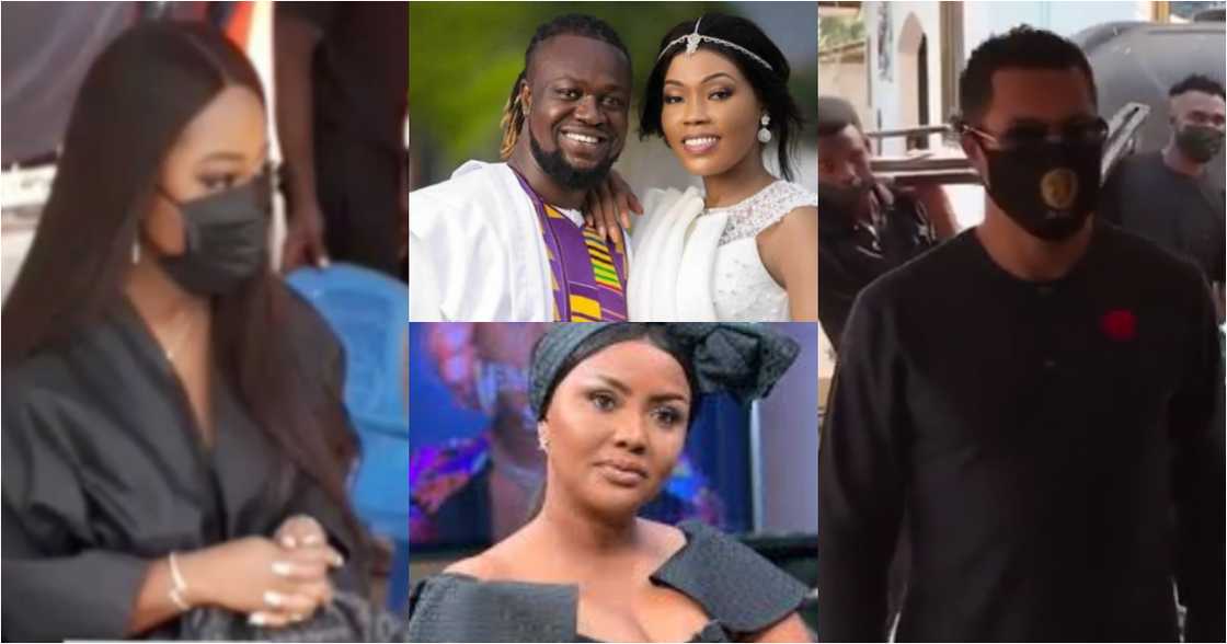 Jackie Appiah, McBrown, other stars mourn with Eddie Nartey at late wife's one-week ceremony (Videos)