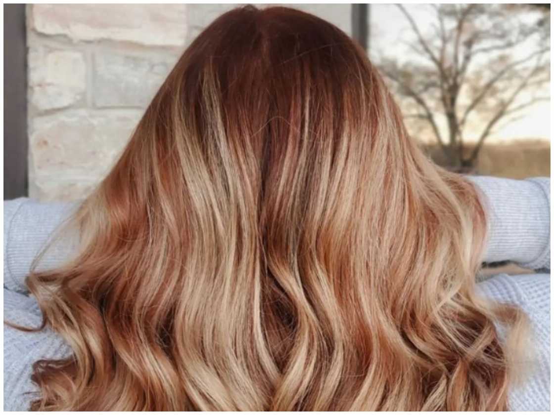 Strawberry blonde hair